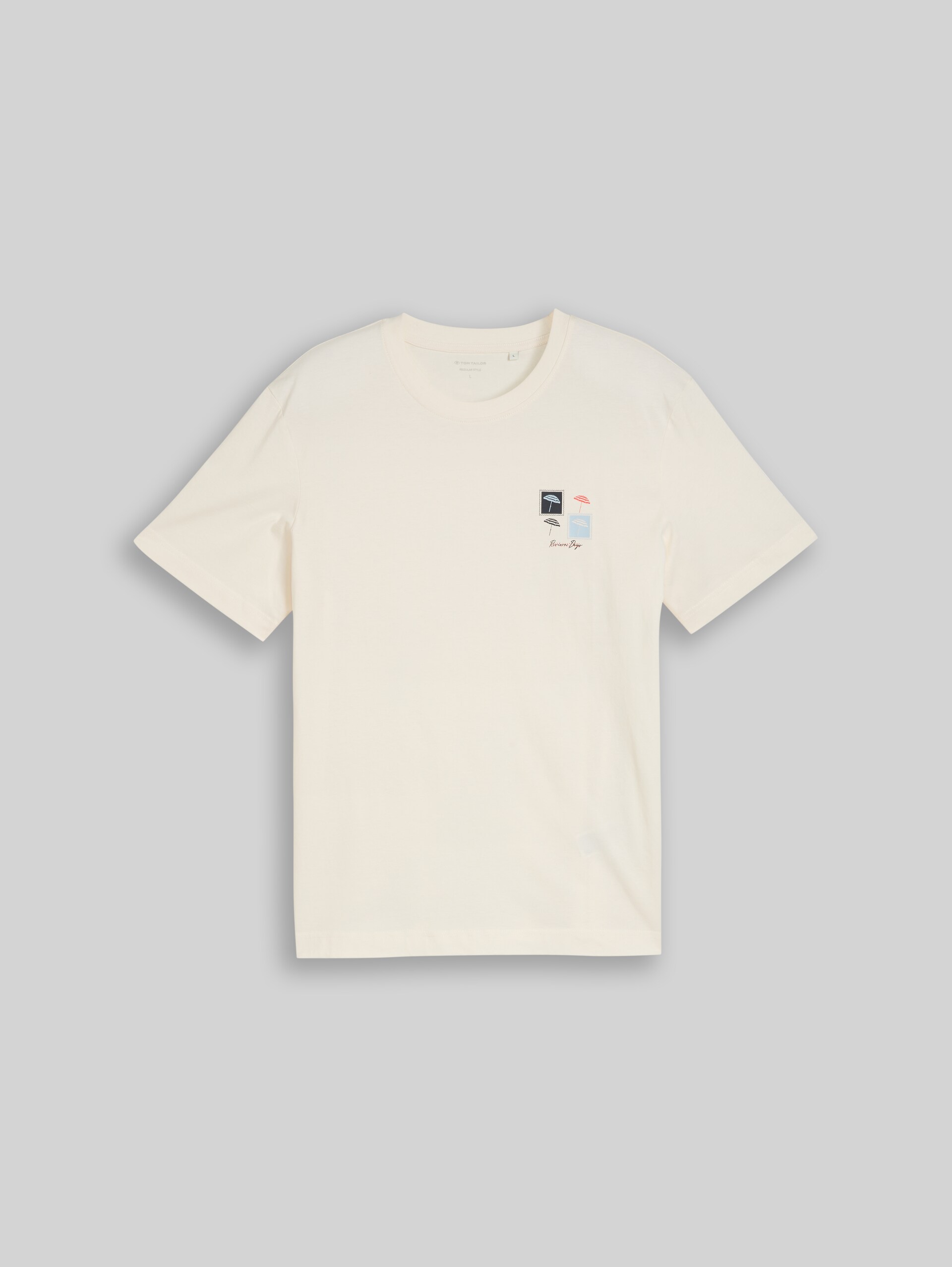 T-shirt with print - Gardenia White - Front product view