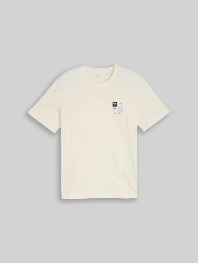 T-Shirt mit Print von Men, Gardenia White