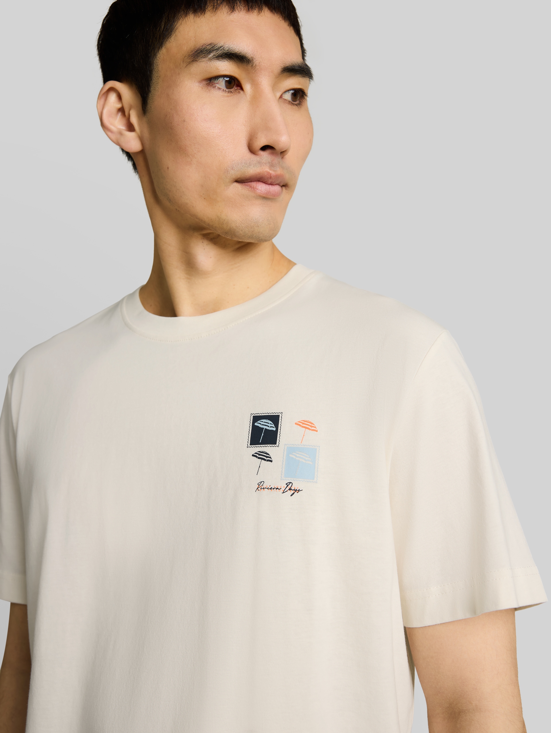 T-shirt with print - Gardenia White - Detail model view