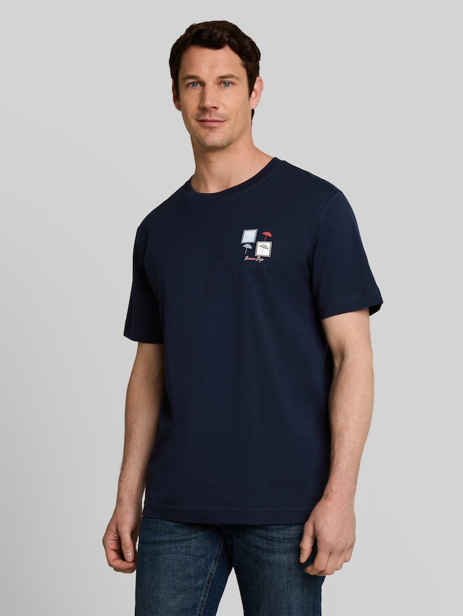 T-shirt imprimé par Men, sky captain blue