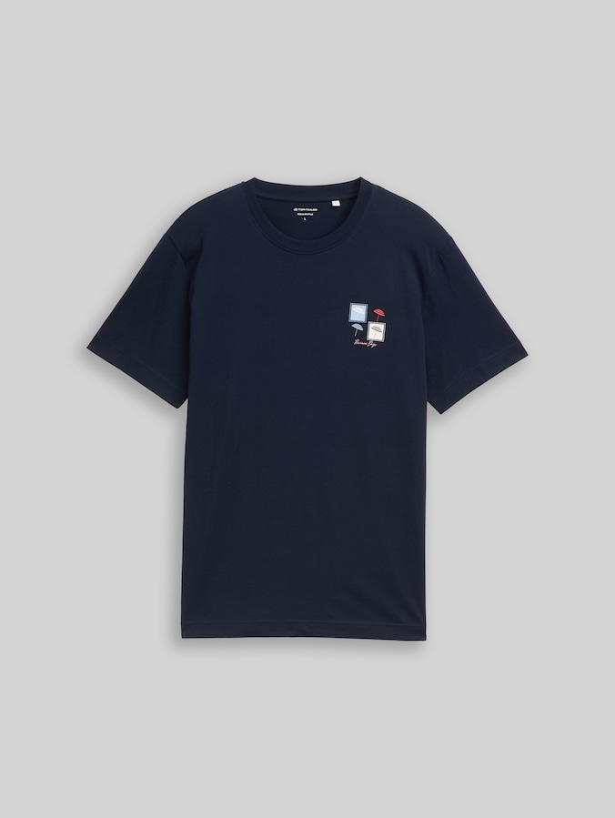 T-shirt imprimé par Men, sky captain blue