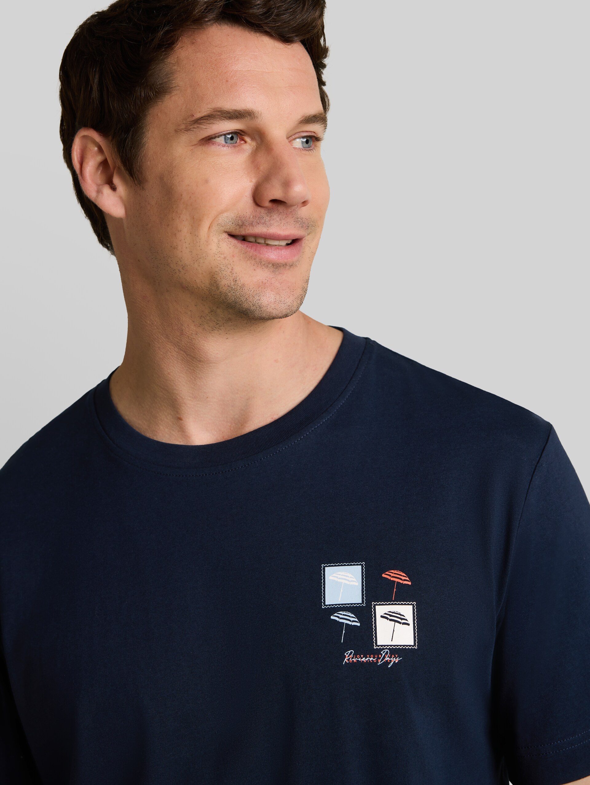 T-shirt with print - sky captain blue - Detail model view