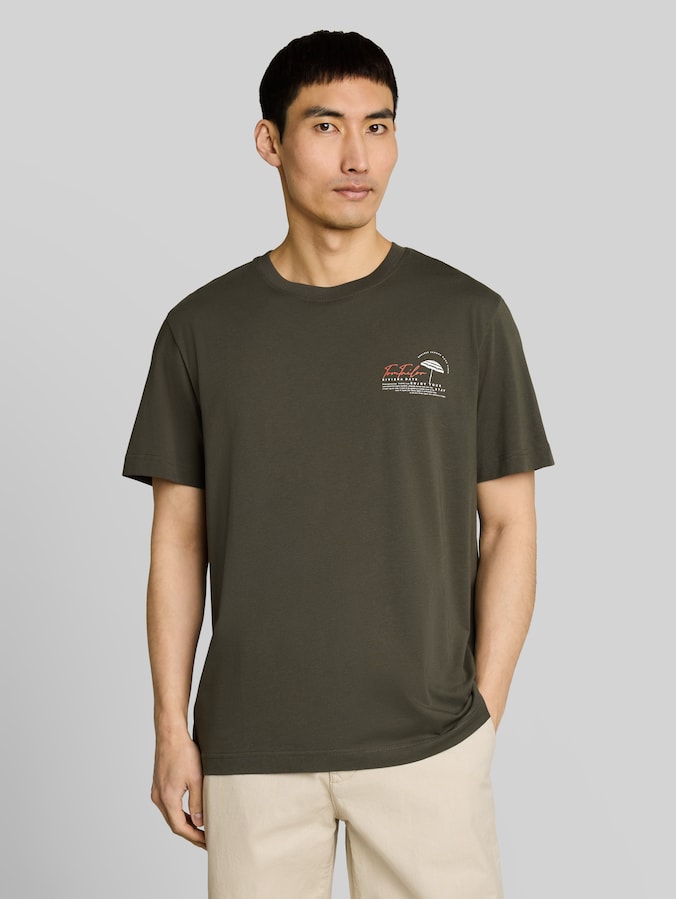 T-shirt imprimé par Men, deep leaf green