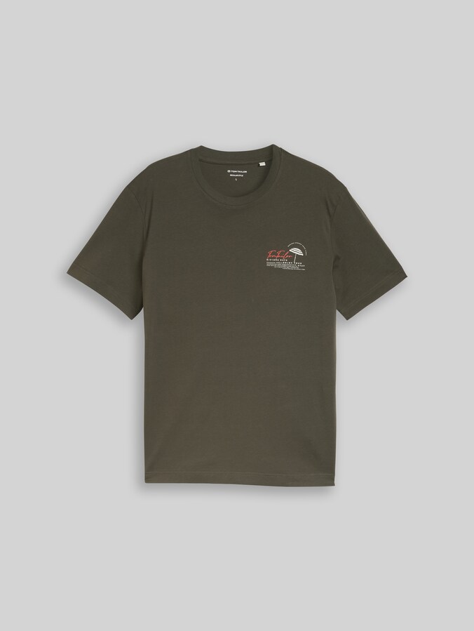 T-Shirt mit Print von Men, deep leaf green