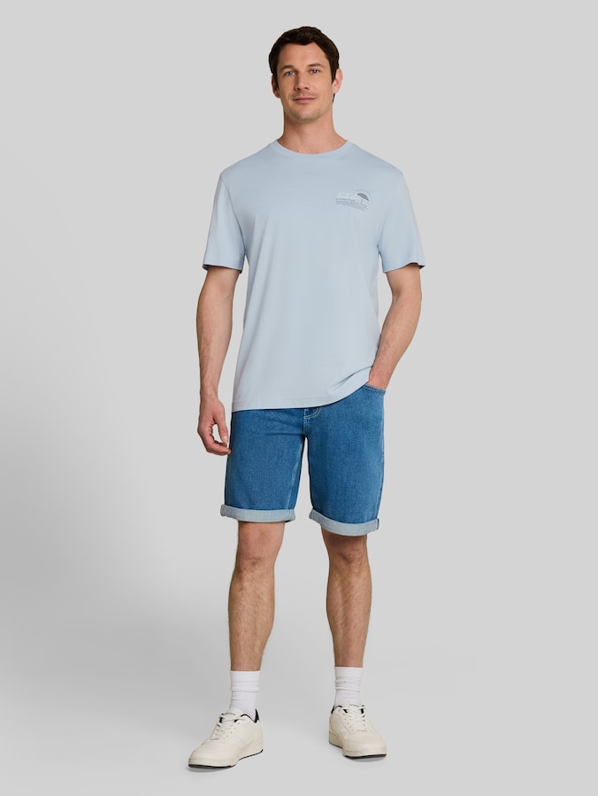 T-Shirt mit Print von Men, light blue grey