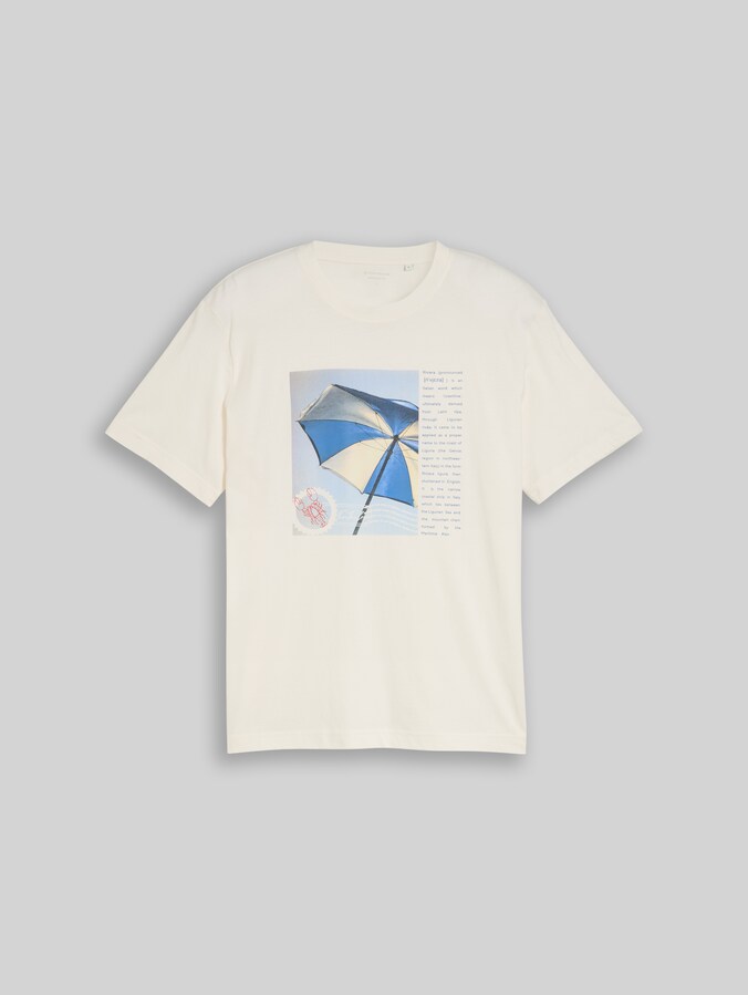 T-Shirt mit Fotoprint von Men, Gardenia White