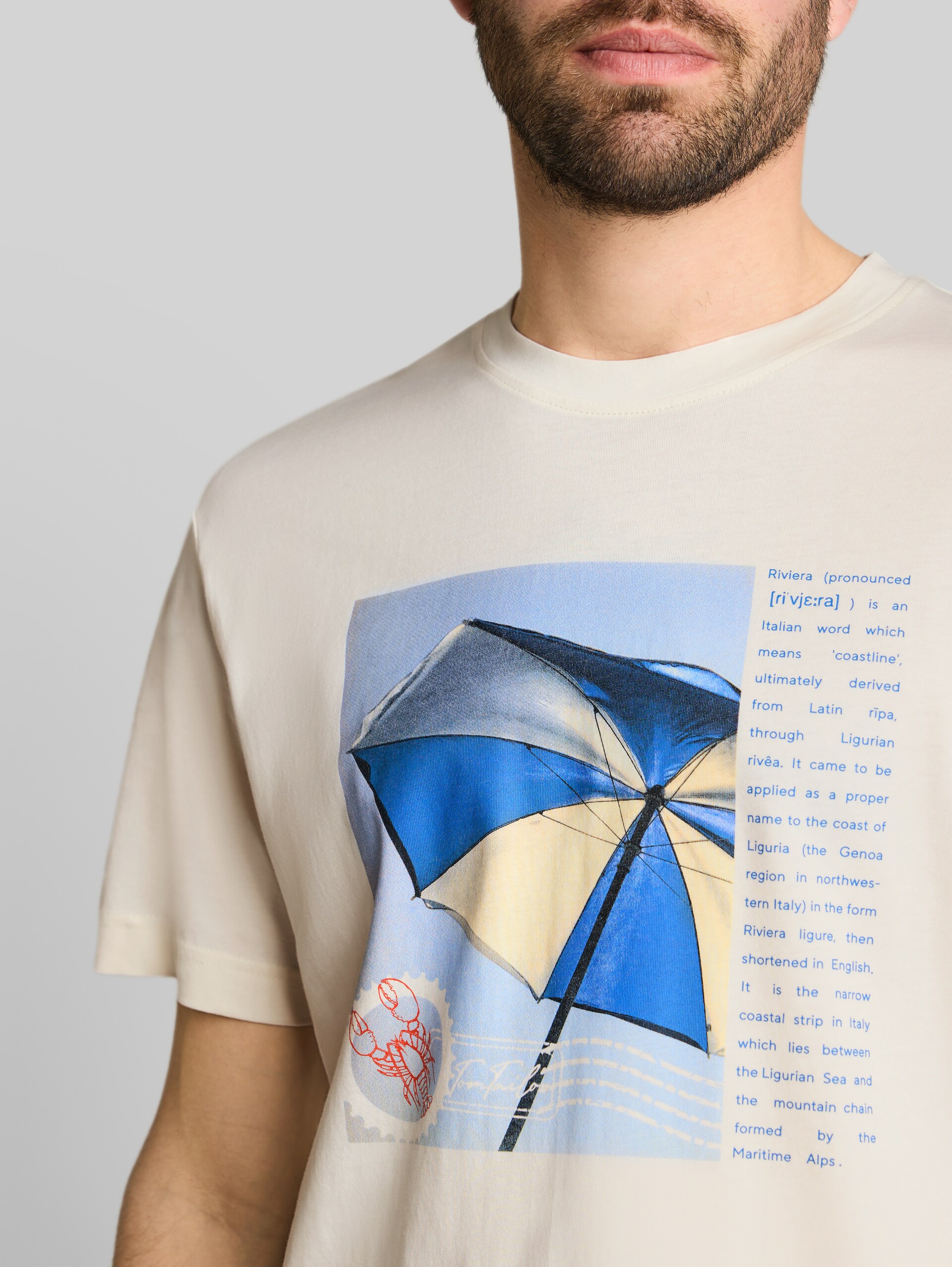 T-shirt with photo print - Gardenia White - Detail model view