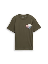 Selected, T-shirt with photo print by Tom Tailor, green