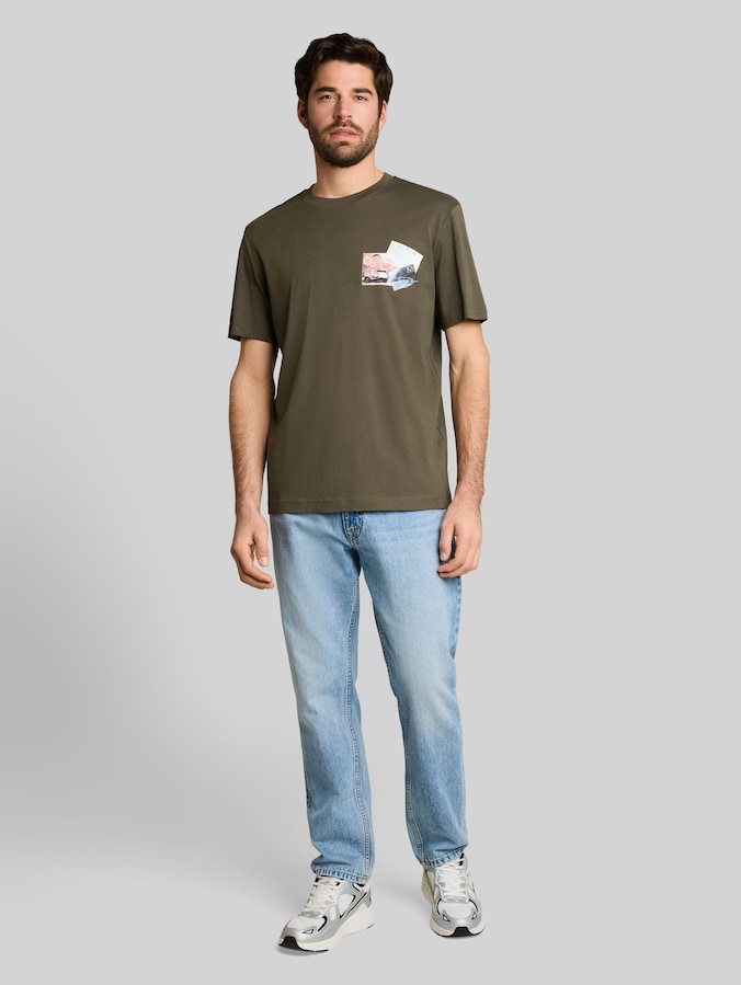 T-Shirt mit Fotoprint von Men, deep leaf green