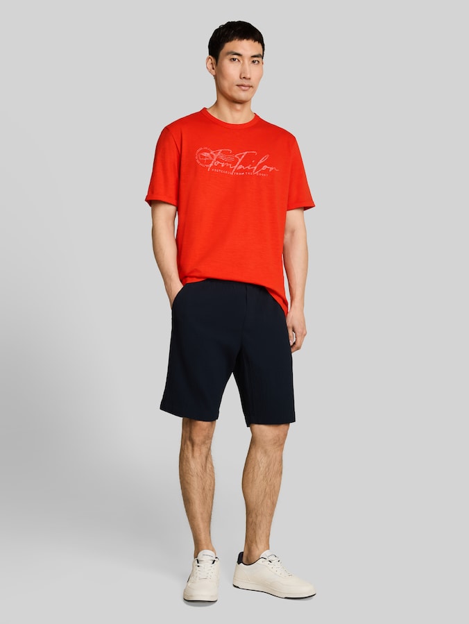T-Shirt mit Logo-Print von Men, orange red