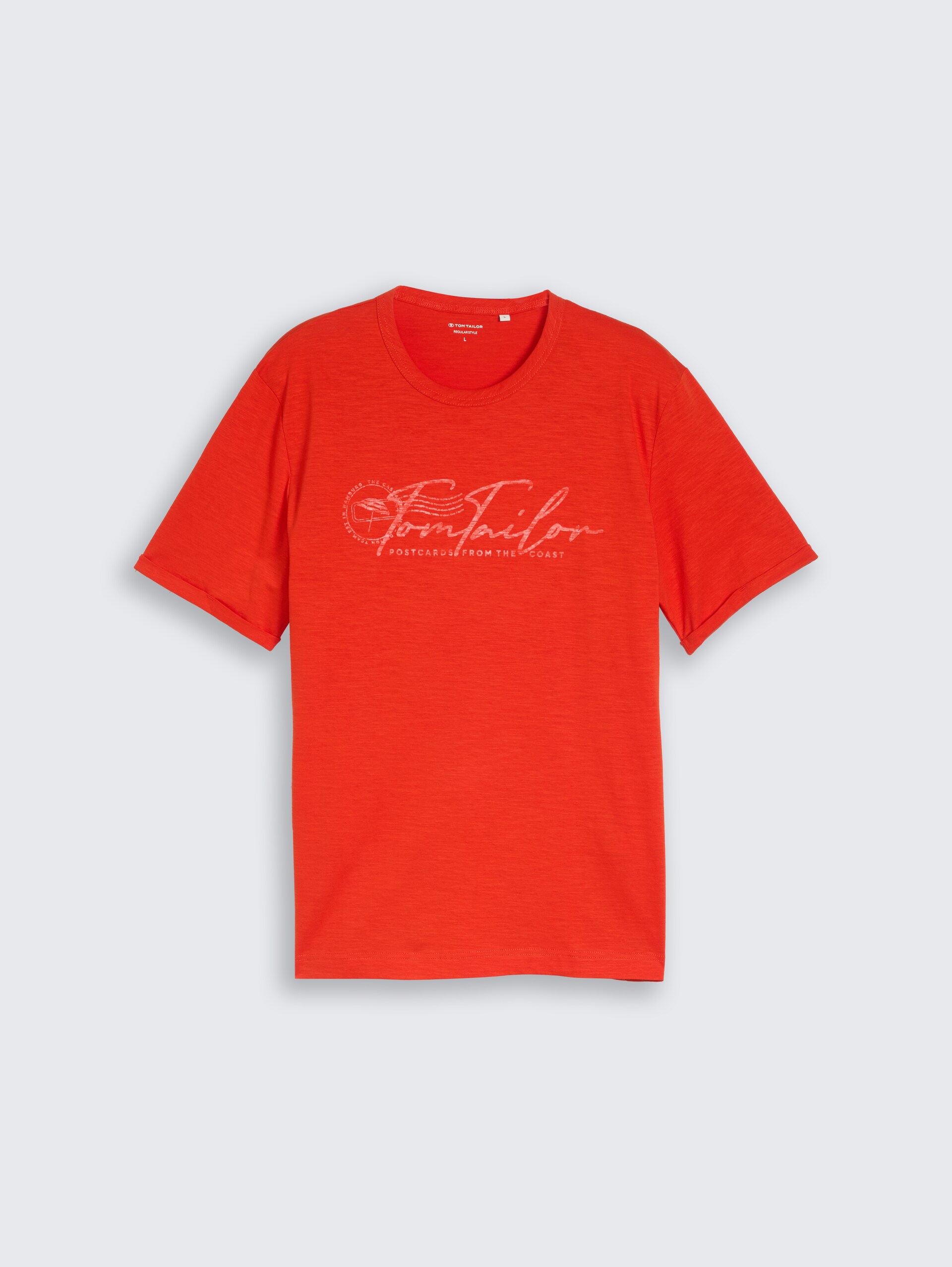 T-Shirt mit Logo-Print - orange red - Vorder-Produkt-Ansicht