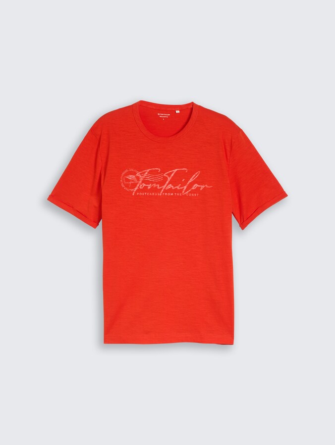 T-Shirt mit Logo-Print von Men, orange red