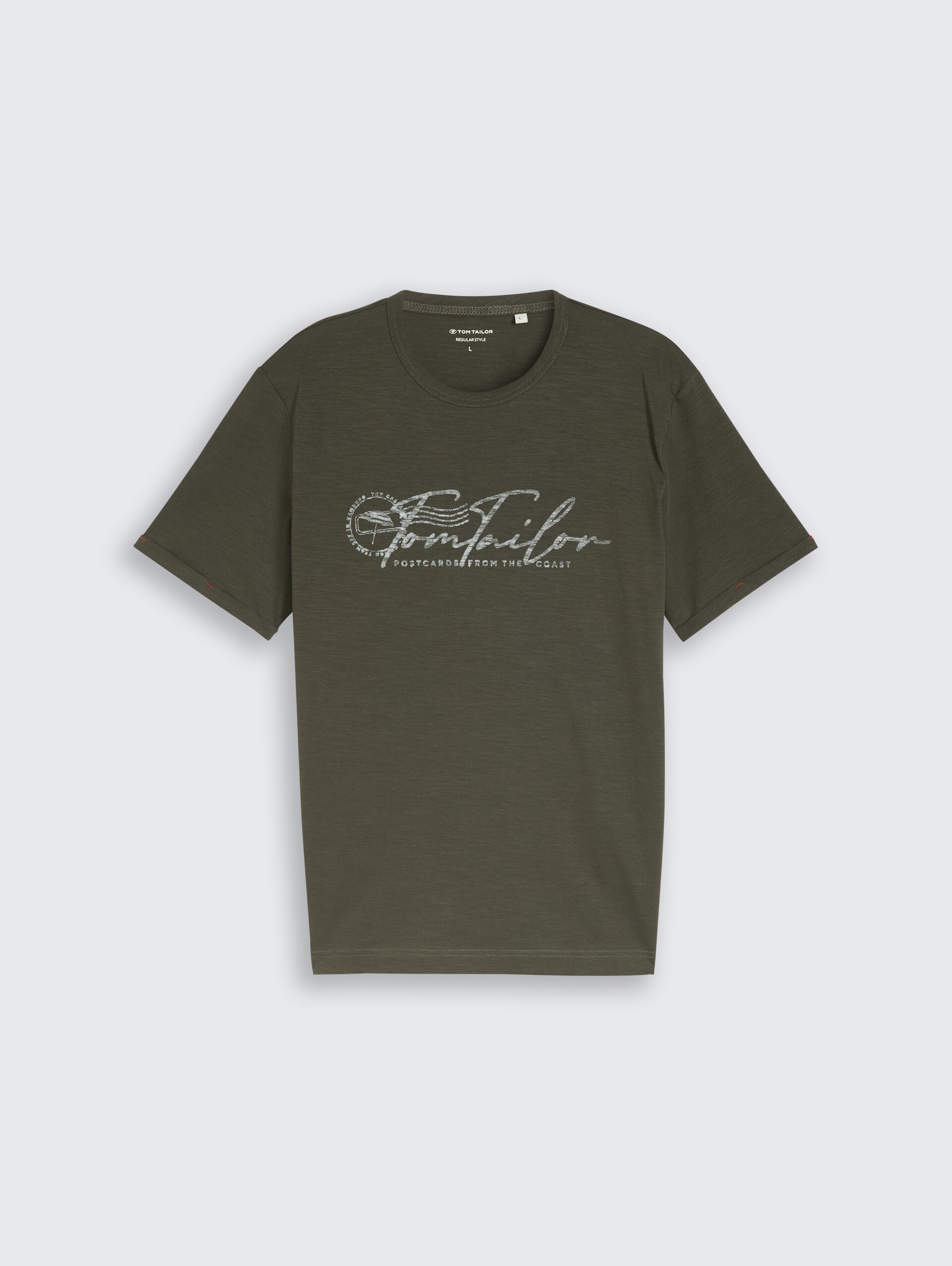 T-shirt met logoprint - deep leaf green - Product vooraanzicht