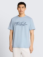 Tee shirt avec logo imprimé - light blue grey - Découpe Vue de face du modèle