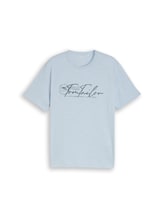 Niet geselecteerd, T-shirt met logo-print door Tom Tailor, blauw