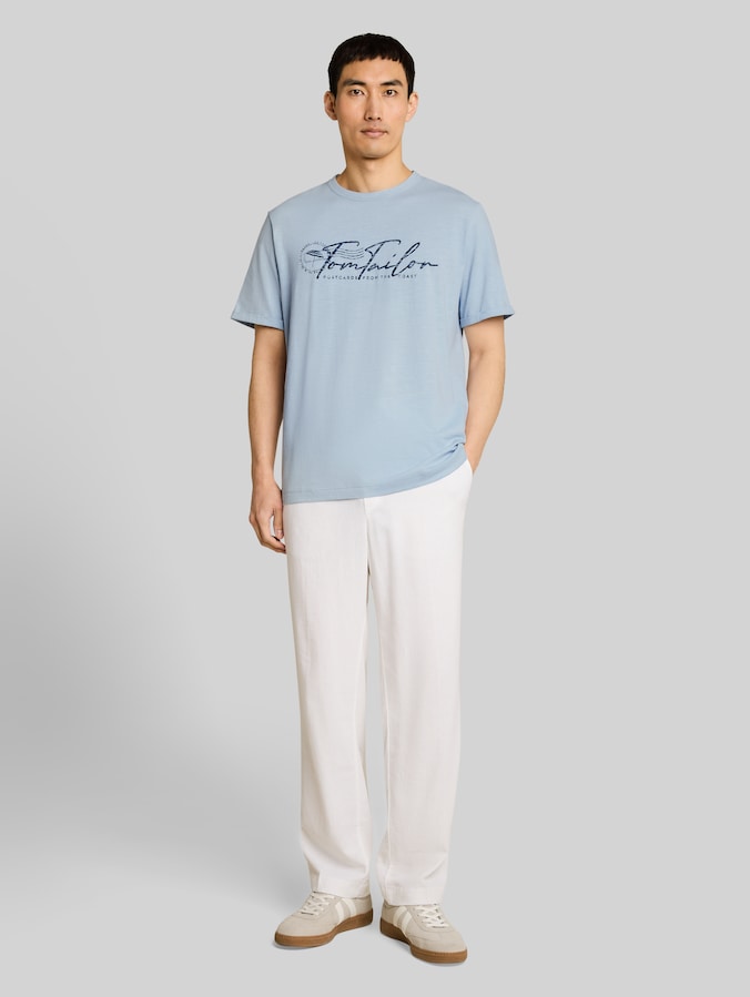 T-Shirt mit Logo-Print von Men, light blue grey