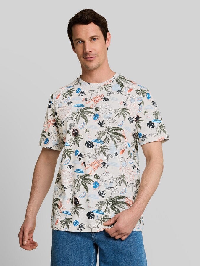 T-shirt en piqué avec imprimé intégral par Men, off white beach design