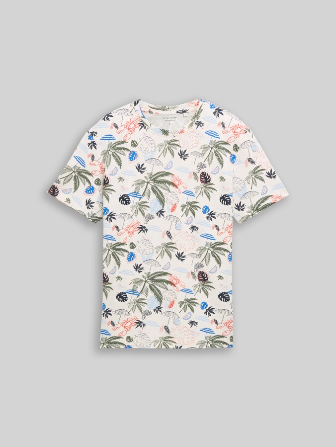 T-shirt en piqué avec imprimé intégral par Men, off white beach design