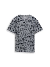 Not Selected, Piqué T-shirt with all-over print by Tom Tailor, blue