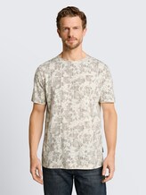 T-shirt met all-over print - off white irregular design - Nek model vooraanzicht