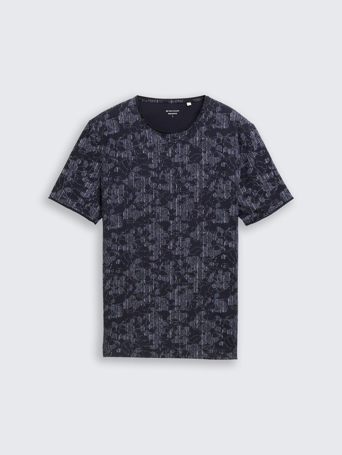 T-Shirt mit Allover-Print von Men, navy irregular design
