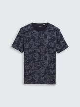 T-shirt met all-over print - navy irregular design - Product vooraanzicht