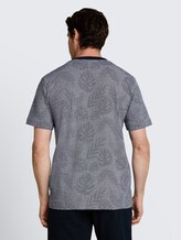 T-shirt jacquard à motifs - navy leaf jacquard design - Découpe Vue arrière du modèle
