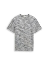 Not Selected, Piqué T-shirt in a melange look by Tom Tailor, white