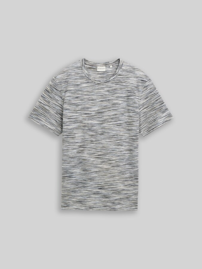 T-shirt en piqué à effet chiné par Men, white green spacedye pique