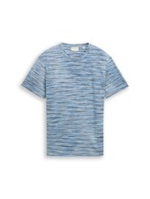Selected, Piqué T-shirt in a melange look by Tom Tailor, blue