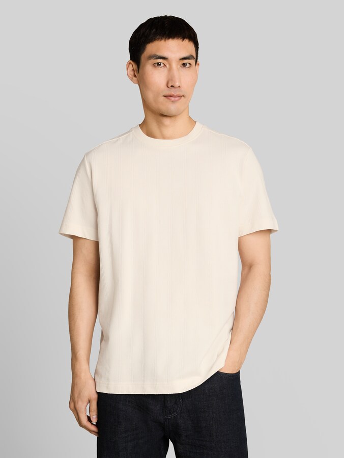 T-shirt en coton par Men, Gardenia White