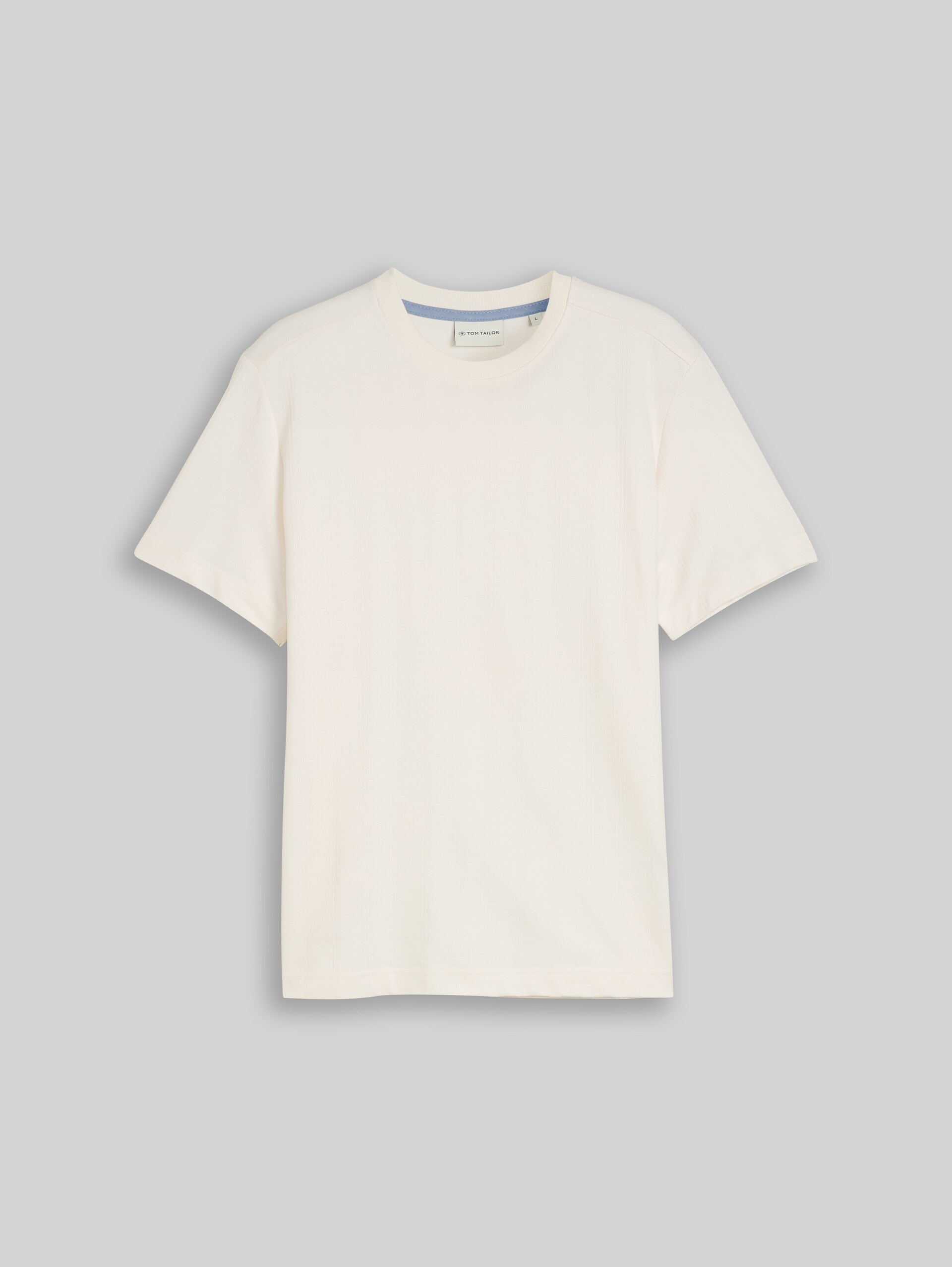 Cotton T-shirt - Gardenia White - Front product view