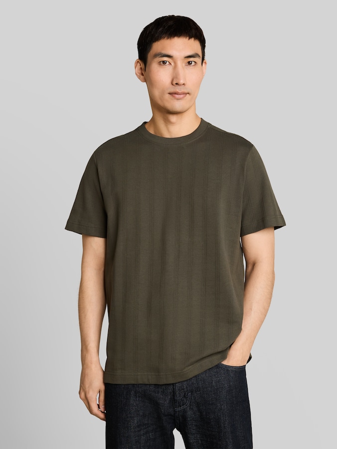 T-shirt en coton par Men, deep leaf green