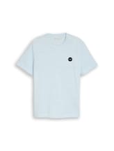 Selected, Piqué T-shirt with logo badge by Tom Tailor, blue