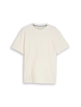 Ausgewählt, T-Shirt mit Ottoman-Struktur von Tom Tailor, braun