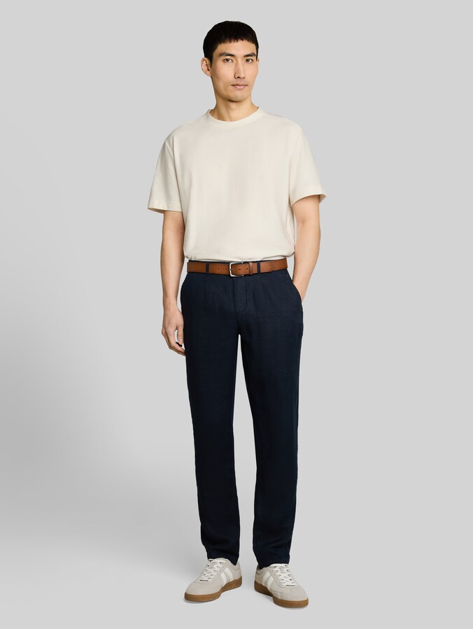 T-shirt with an ottoman texture by Men, Gardenia White