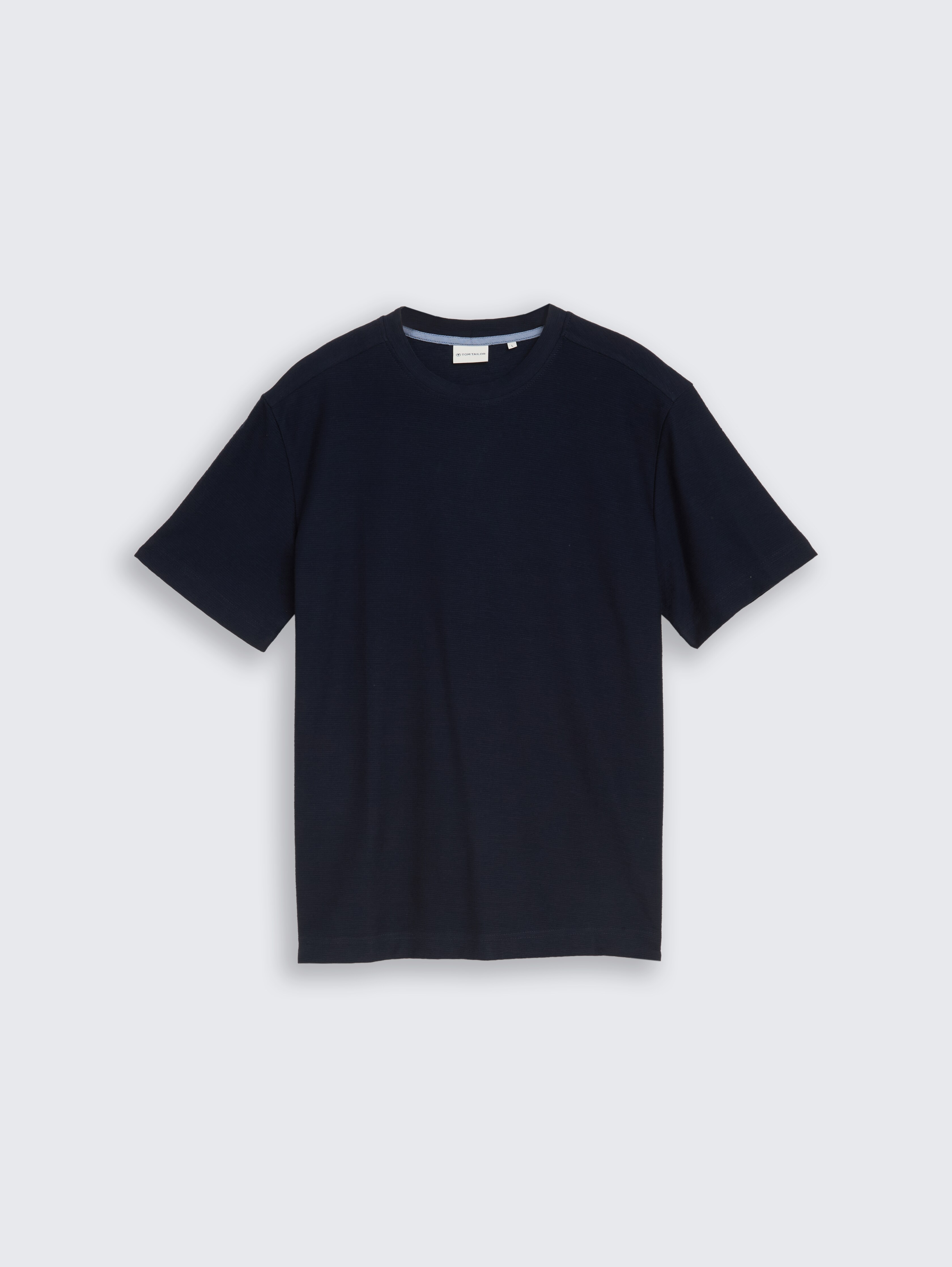 T-shirt with an ottoman texture by Men, sky captain blue