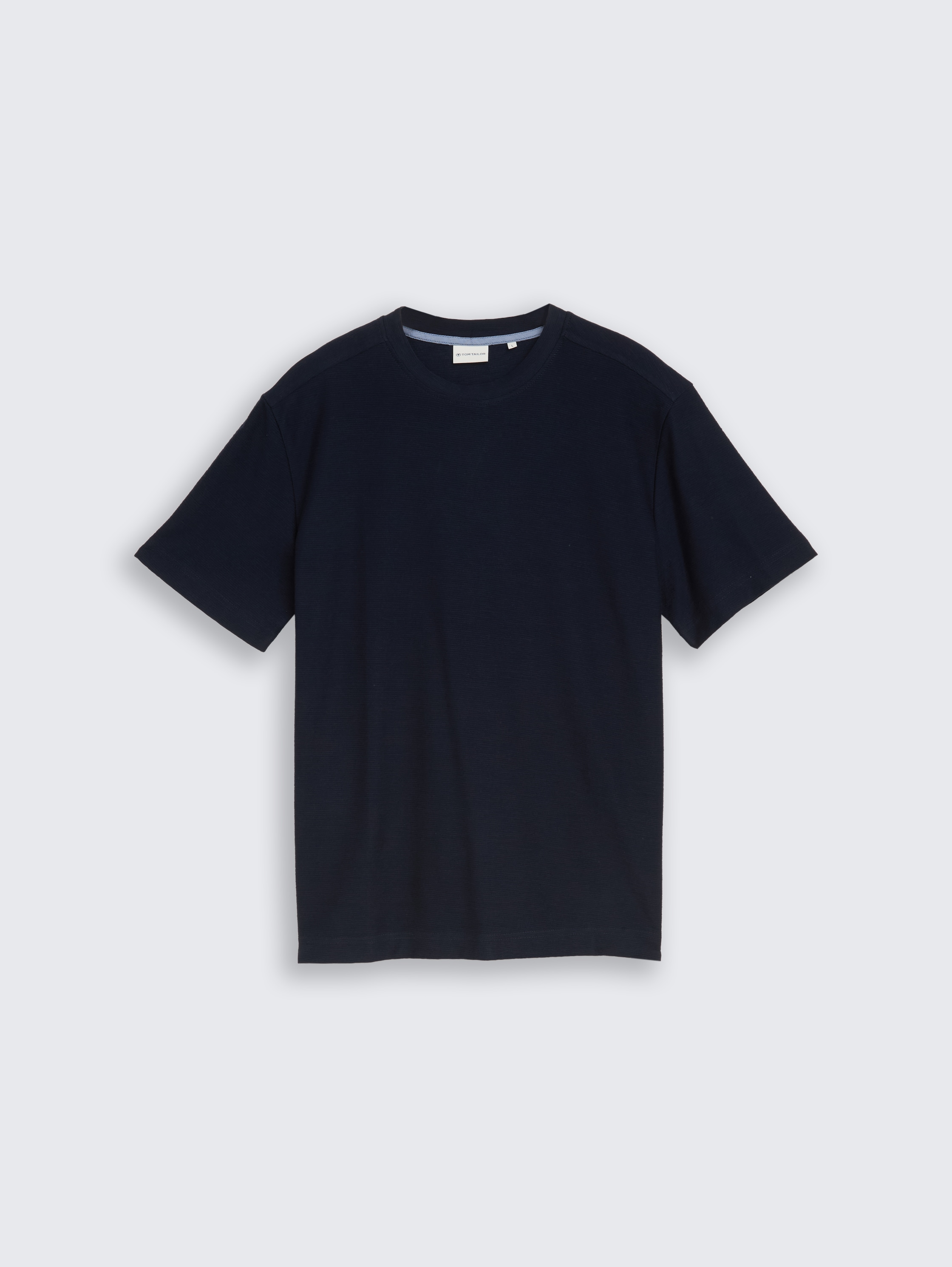 T-shirt met ottoman-structuur - sky_captain_blue_1 - 