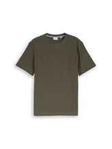 Selected, T-shirt with an ottoman texture by Tom Tailor, green