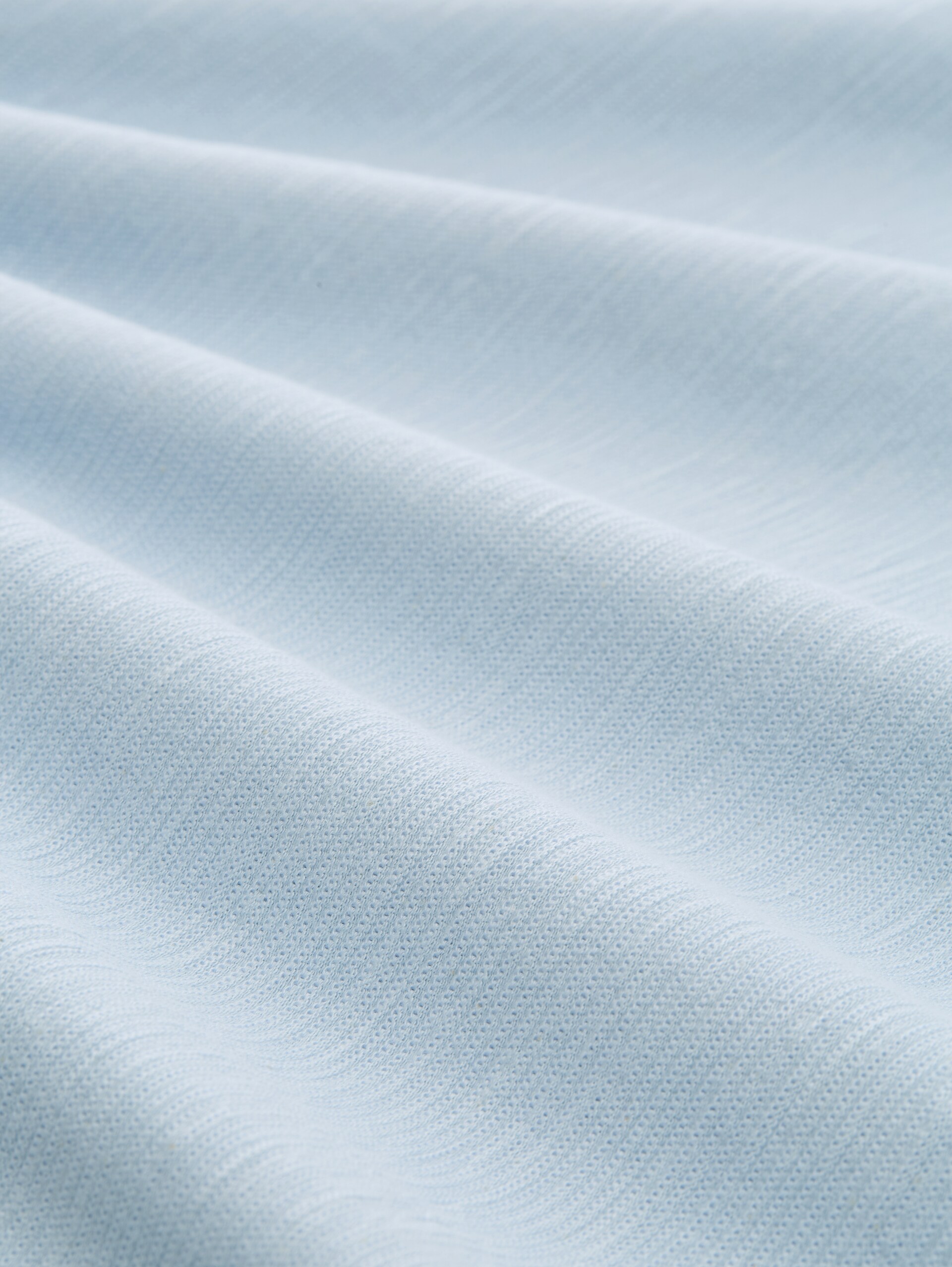 T-Shirt mit Ottoman-Struktur - light blue grey - Material-Ansicht