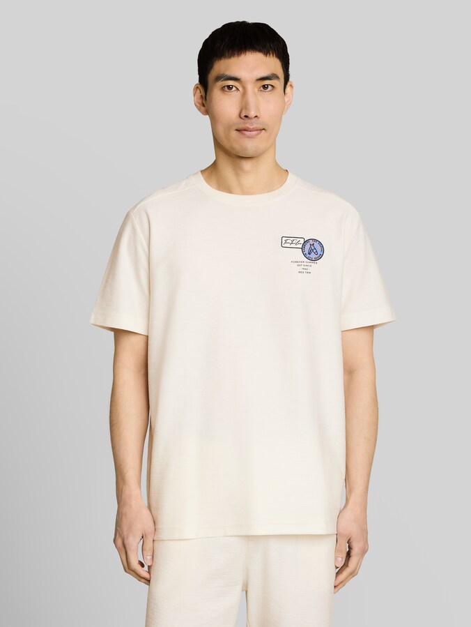 T-shirt brodé par Men, Gardenia White