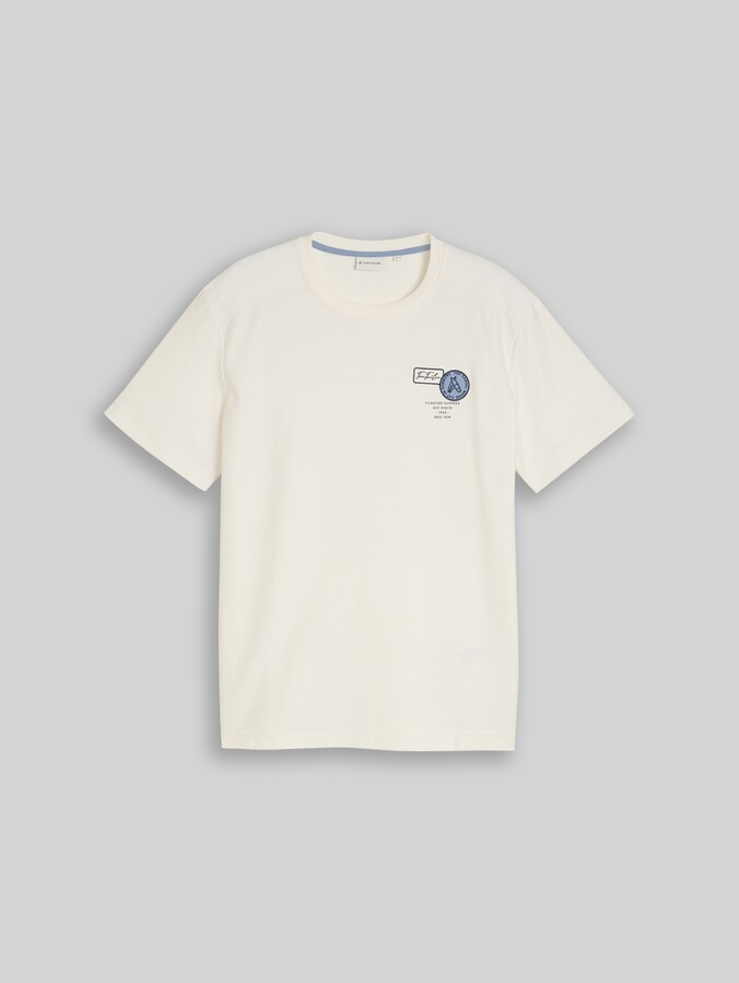 T-Shirt mit Stickerei von Men, Gardenia White