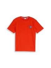 Not Selected, T-shirt with embroidery by Tom Tailor, red
