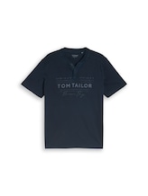 Nicht ausgewählt, Henley T-Shirt im Used-Look von Tom Tailor, blau