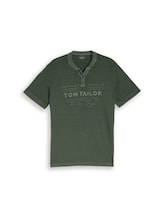 Ausgewählt, Henley T-Shirt im Used-Look von Tom Tailor, grün