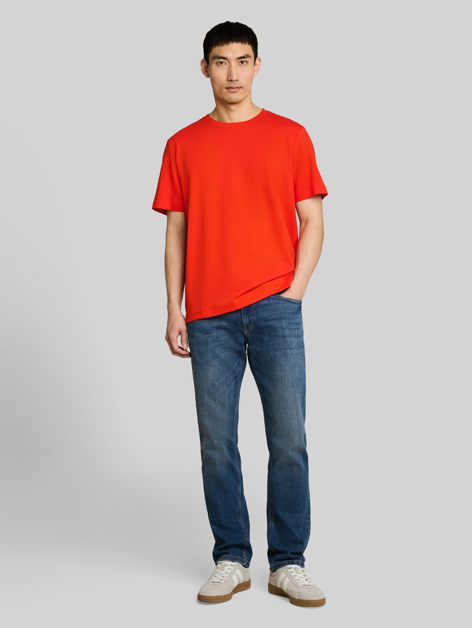 T-shirt van katoen door Men, orange red