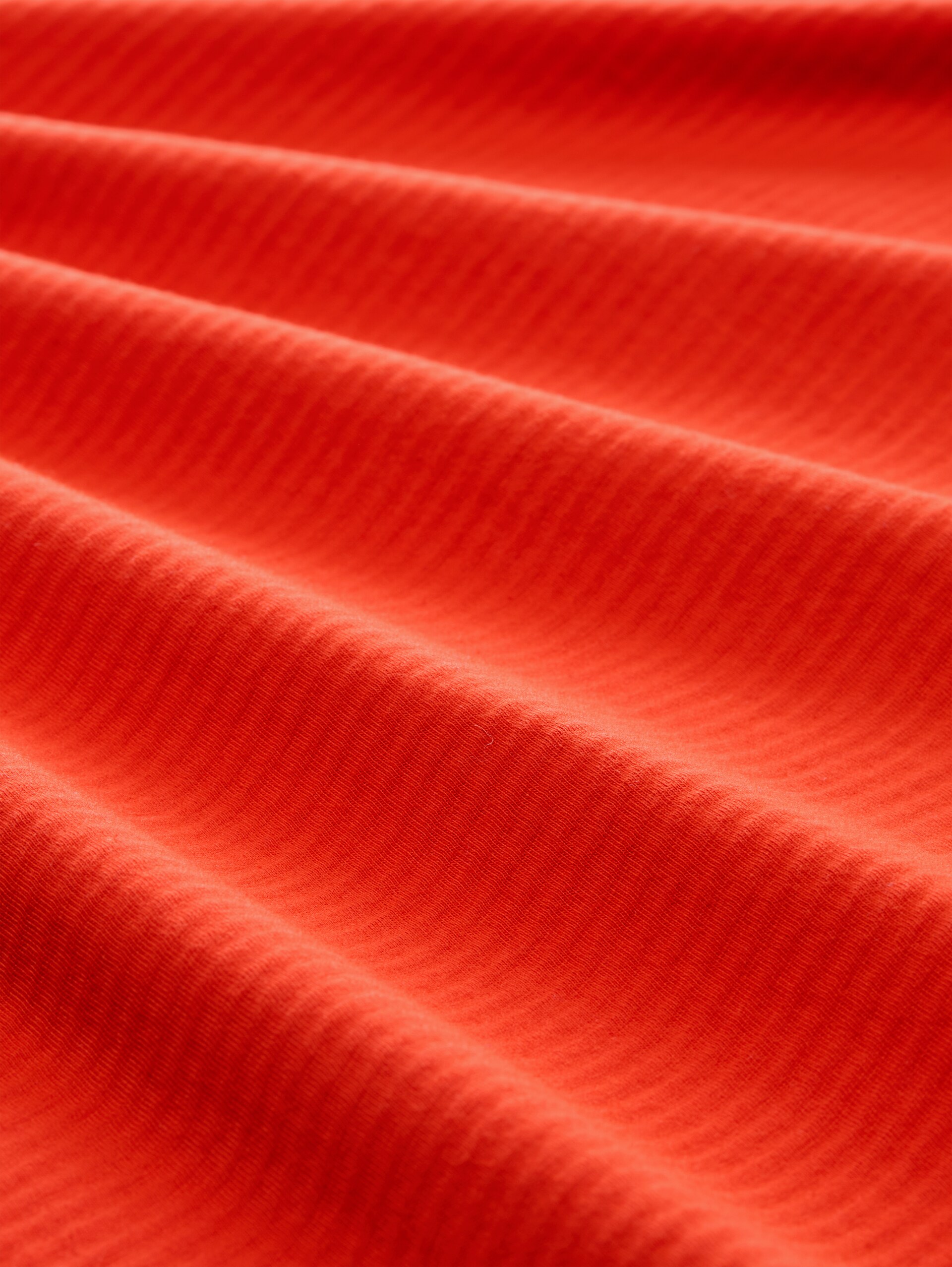 T-shirt en coton - orange red - Vue de la matière