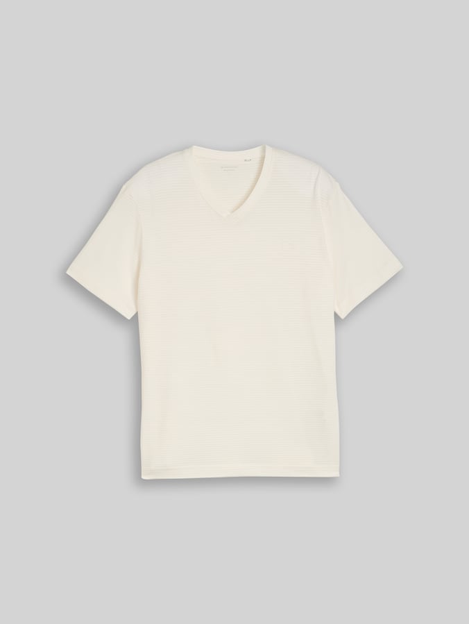 Cotton T-shirt by Men, Gardenia White