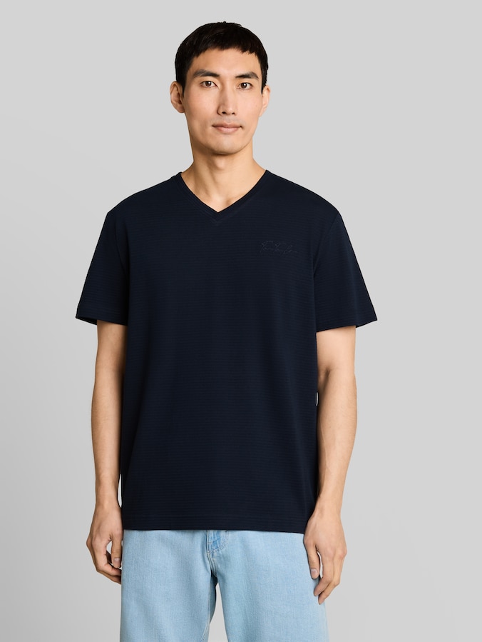 T-shirt en coton par Men, sky captain blue