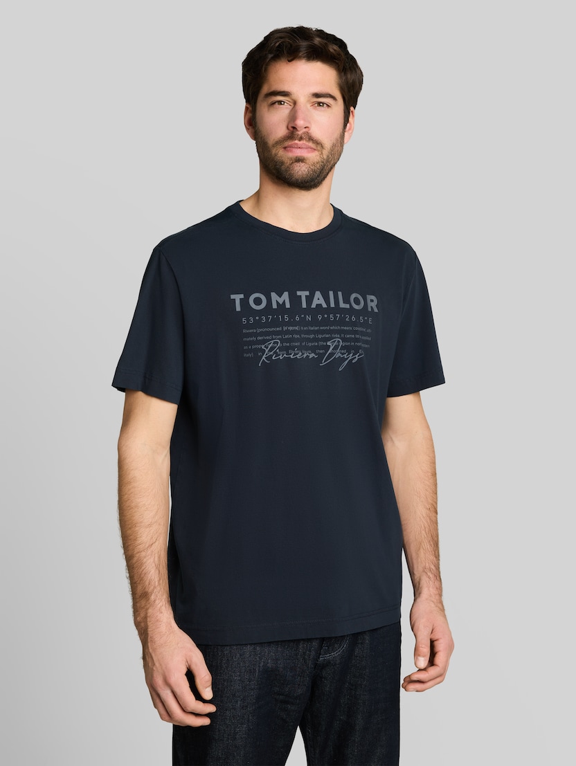 T-Shirt im Used-Look von Men, sky captain blue